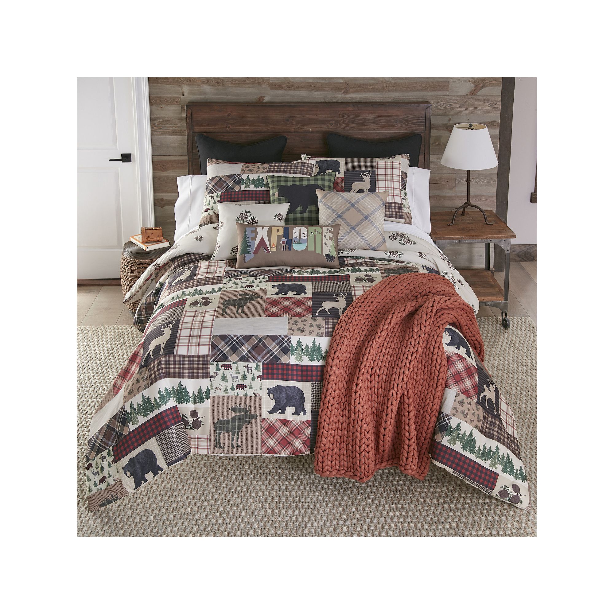 Donna Sharp Wilderness Pine Comforter Set, Wilderness Green
