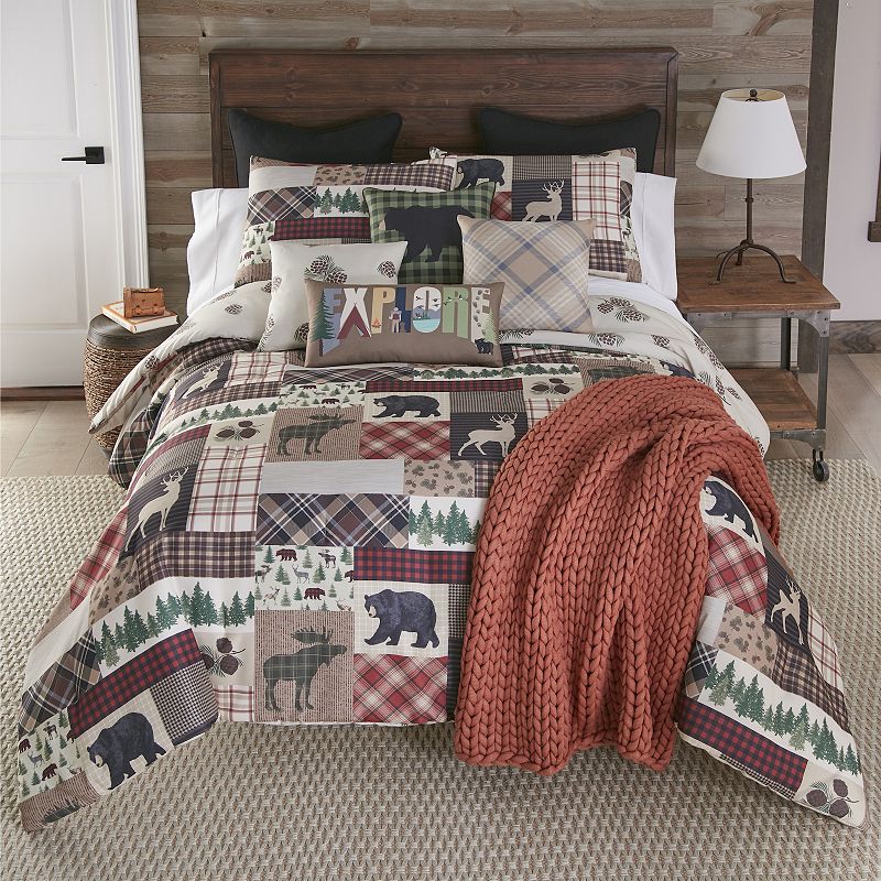 Donna Sharp Wilderness Pine Comforter Set, Multicolor, Queen