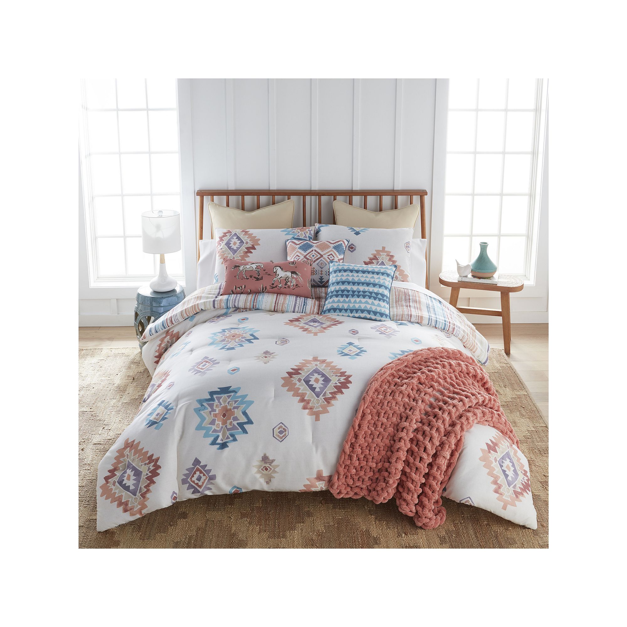 Donna Sharp Cayenne Comforter Set with Pillowcases, Red