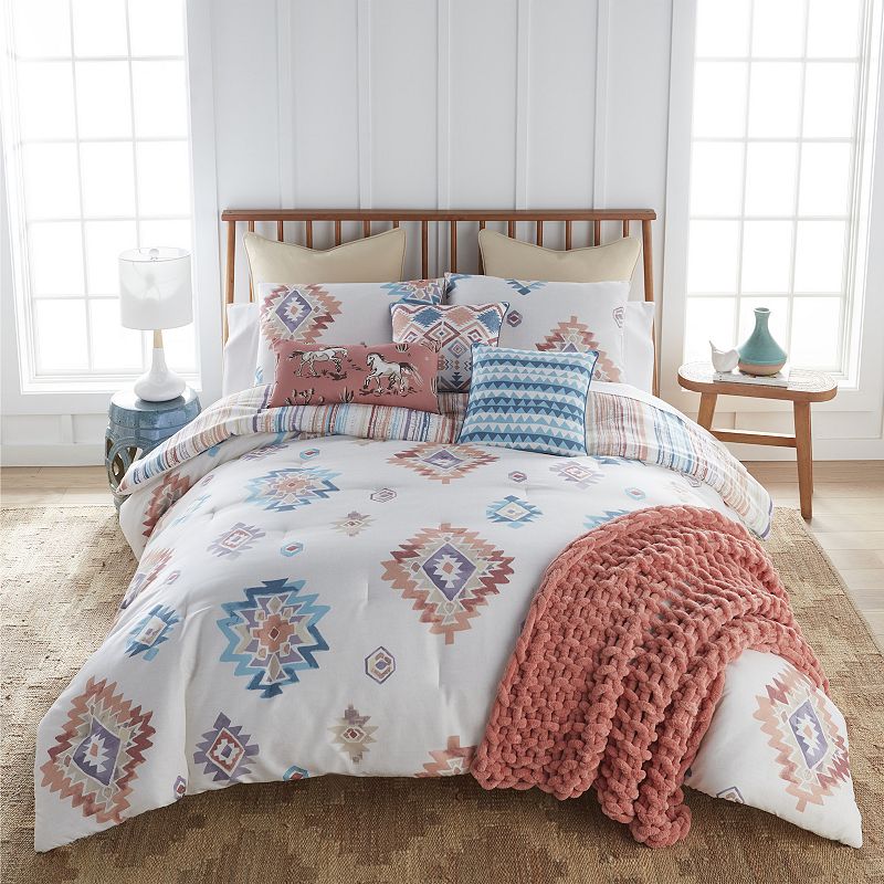 Your Lifestyle by Donna Sharp Bonita Southwest 3 Piece Polyester King Comforter Set  Machine washable