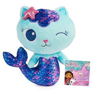 Spin Master Gabby's Dollhouse 8-inch MerCat Purr-ific Plush Toy