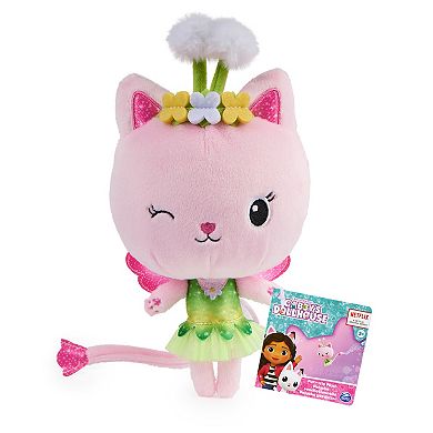 Spin Master Gabby's Dollhouse, 7-inch Kitty Fairy Purr-ific Plush Toy