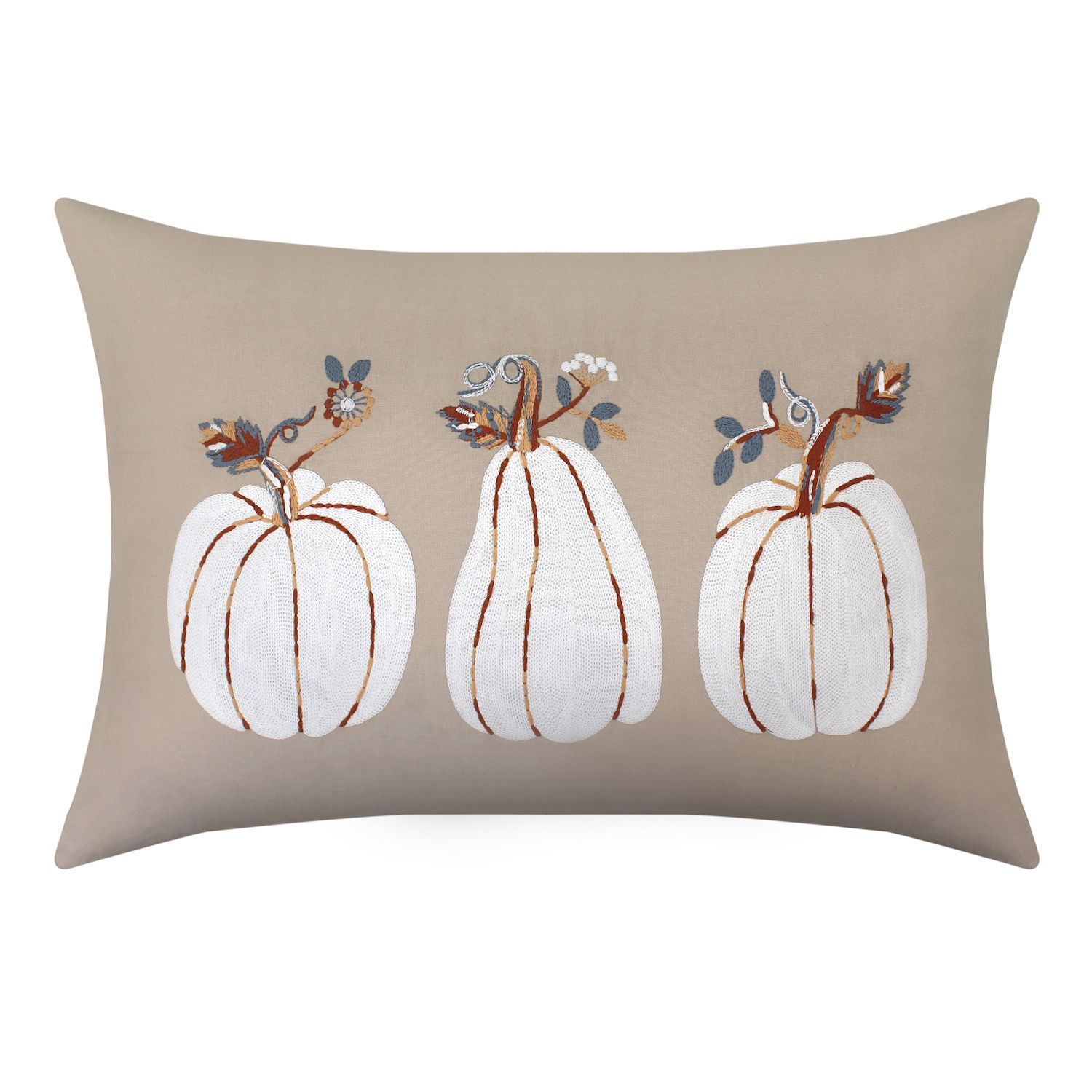 Lush Decor Trick or Treat Pumpkin LED Decorative Pillow, Orange, 12x12