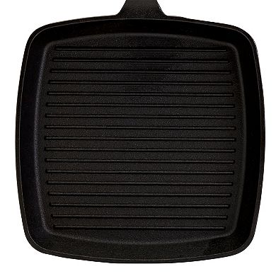 Smith & Clark Pre-Seasoned Ridged Cast-Iron Grill Pan