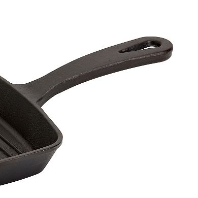 Smith & Clark Pre-Seasoned Ridged Cast-Iron Grill Pan