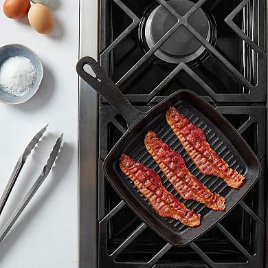 Smith & Clark Pre-Seasoned Ridged Cast-Iron Grill Pan