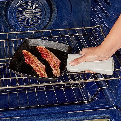 Smith & Clark Pre-Seasoned Ridged Cast-Iron Grill Pan