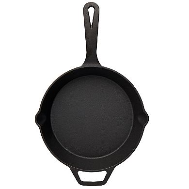 Smith & Clark Pre-Seasoned Easy Care Cast-Iron Frypan with Assist Handle