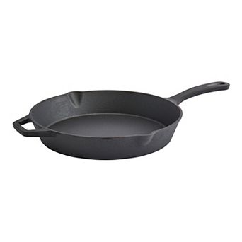 Smith & Clark Pre-Seasoned Ridged Cast-Iron Frypan with Assist Handle