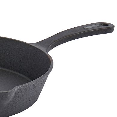 Smith & Clark Pre-Seasoned Ridged Cast-Iron Frypan with Assist Handle
