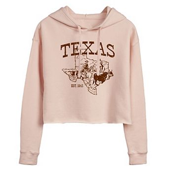 Juniors' Texas Cropped Hoodie