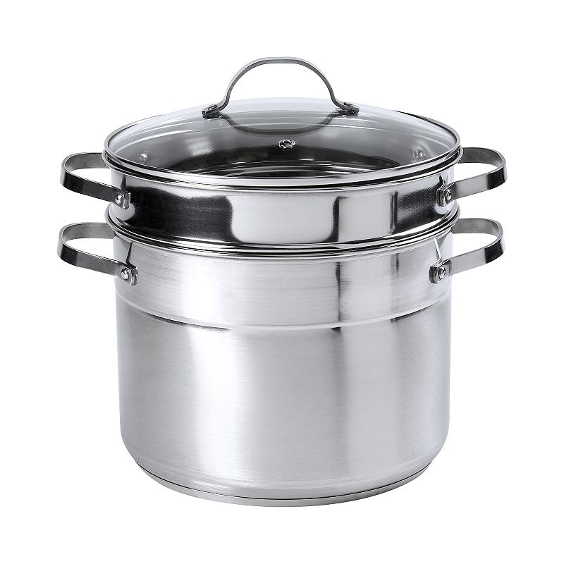 Denmark Unlimited Stainless Steel 3 Piece 8 Quart Multi-Cooker Set