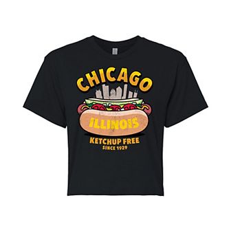 Juniors' Chicago Cropped Graphic Tees