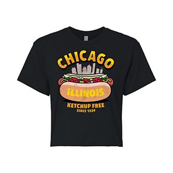 Juniors' Chicago Cropped Graphic Tees