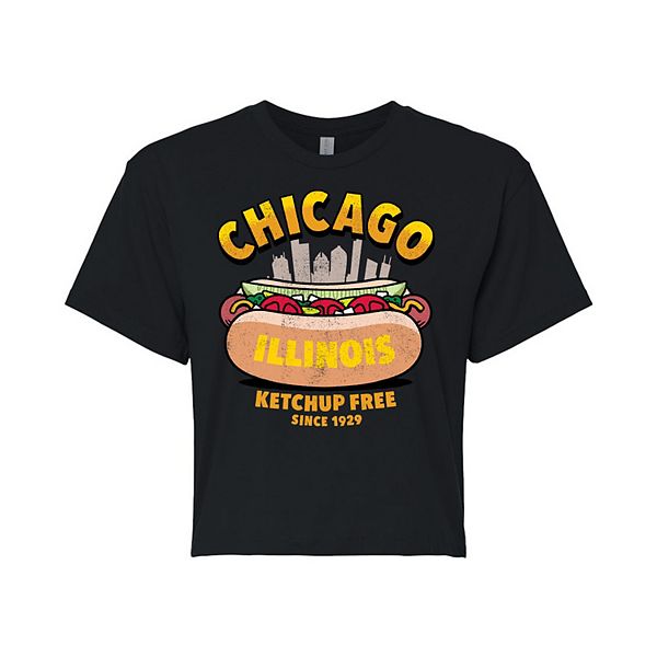 Juniors' Chicago Cropped Graphic Tees