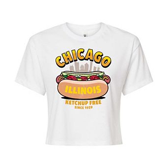 Juniors' Chicago Cropped Graphic Tees