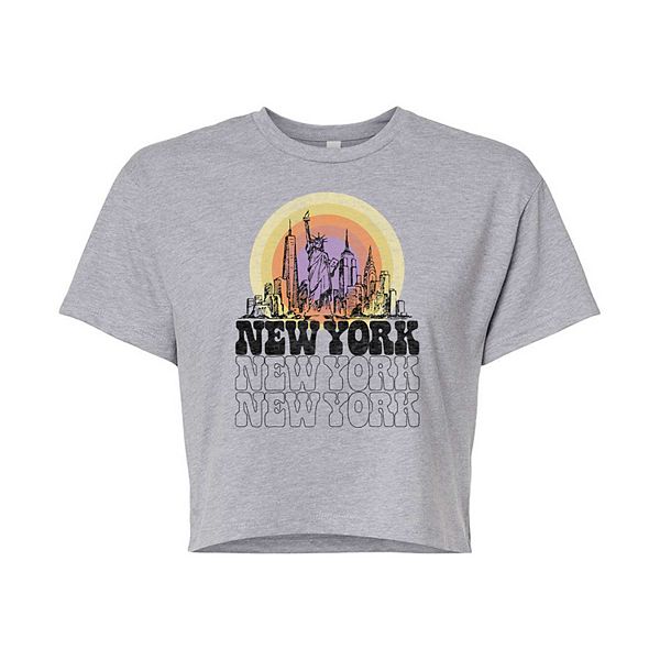 Youth New York Tee Cornflower Blue/Black main image 0
