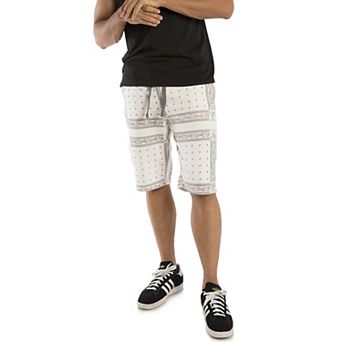 Vibes Men's Printed Fleece Shorts 13" Inseam With Elastic Rib Waist