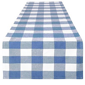 Zulay Thick Poly Cotton Buffalo Plaid Table Runners - Extra Long Buffalo Checkered Table Runner