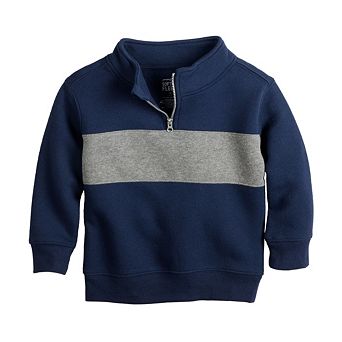 Baby & Toddler Boy Jumping Beans® Fleece Colorblock Quarter Zip