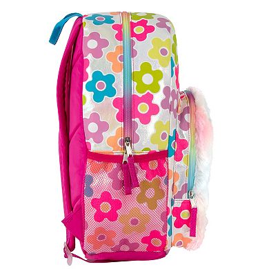 Daisy Faux-Fur Applique Backpack