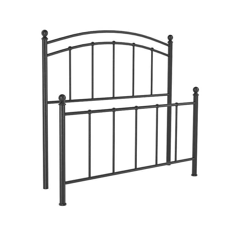 Sanford Farmhouse Headboard & Footboard, Black, King