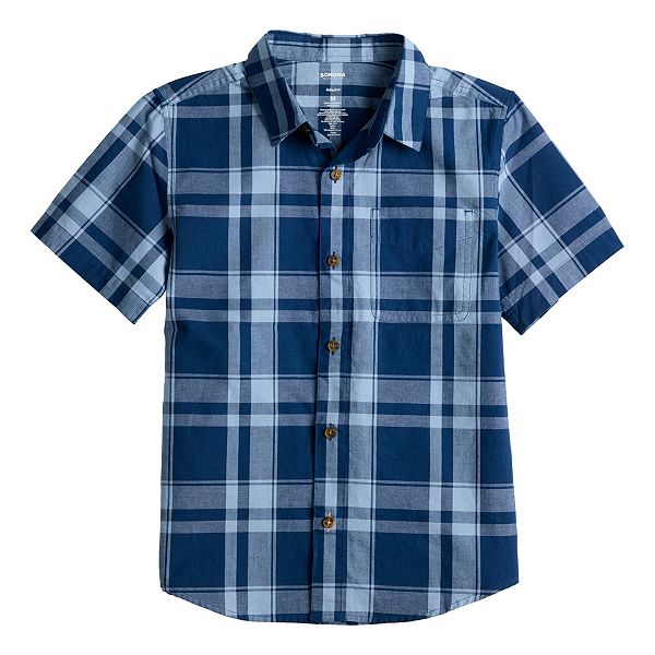 Boys 8-20 Sonoma Goods For Life® Adaptive Plaid Button-Up Shirt