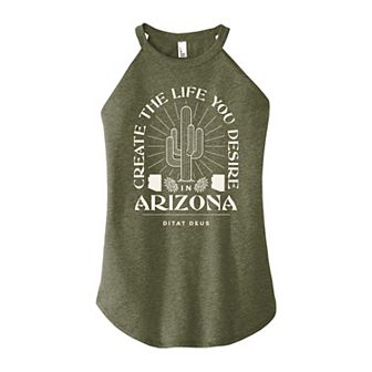Juniors' Arizona High Neck Graphic Tank Top