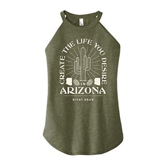 Juniors' Arizona High Neck Graphic Tank Top