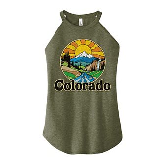 Juniors' Colorado High Neck Graphic Tank Top