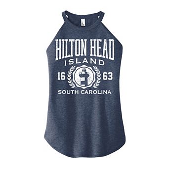 Juniors' Hilton Head Island High Neck Graphic Tank Top