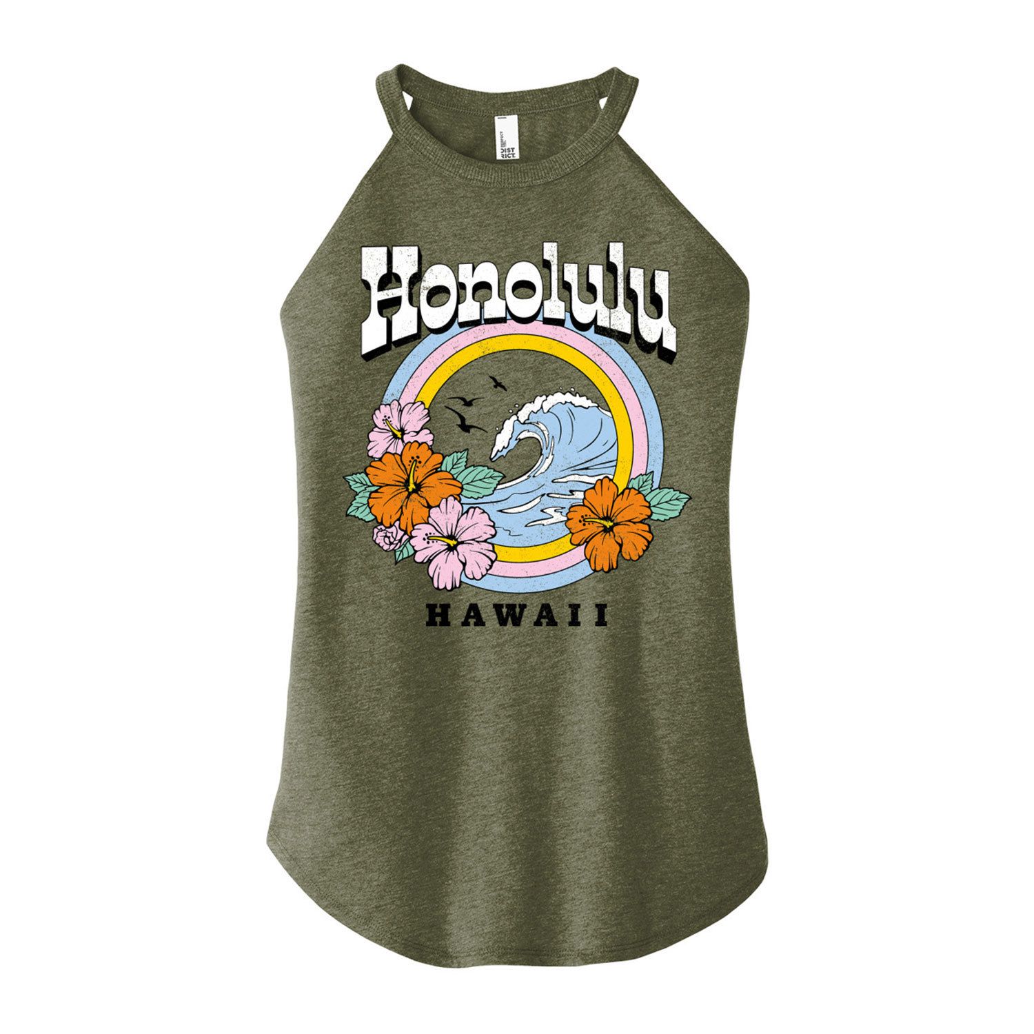 Juniors Hawaii High Neck Graphic Tank Top   6241530