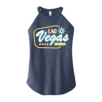 Juniors' Las Vegas High Neck Graphic Tank Top