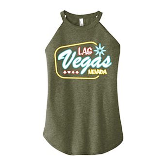 Juniors' Las Vegas High Neck Graphic Tank Top