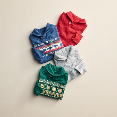 Baby & Toddler Boy Jumping Beans® Shawl Collar SweaterFleece 