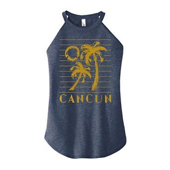 Juniors' Cancun High Neck Graphic Tank Top