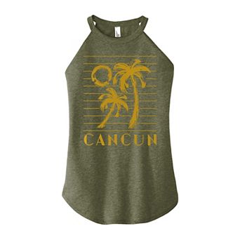 Juniors' Cancun High Neck Graphic Tank Top