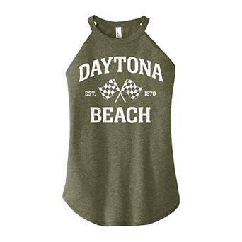 Juniors' Daytona Beach High Neck Graphic Tank Top
