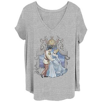 Disney's Cinderella & Prince Charming Dancing Before Midnight Strikes Juniors' Plus Size Graphic Tee