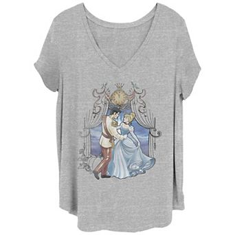 Disney's Cinderella & Prince Charming Dancing Before Midnight Strikes Juniors' Plus Size Graphic Tee