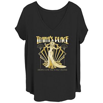 Disney's The Princess & The Frog Juniors' Plus Tiana's Place New Orleans V-Neck Graphic Tee