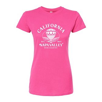 Juniors' California Fitted Graphic Tee