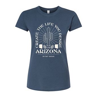 Juniors' Arizona Fitted Graphic Tee