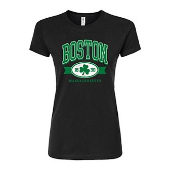 Juniors' Boston Fitted Graphic Tee