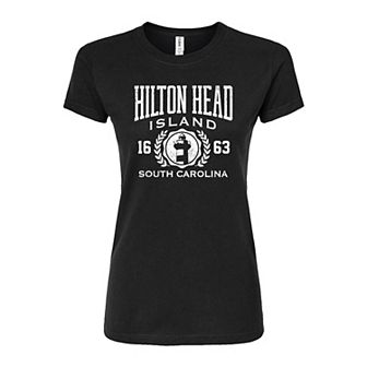 Juniors' Hilton Head Island Fitted Graphic Tee