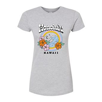 Juniors' Hawaii Fitted Graphic Tee