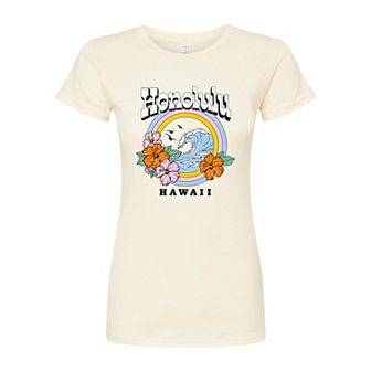 Juniors' Hawaii Fitted Graphic Tee