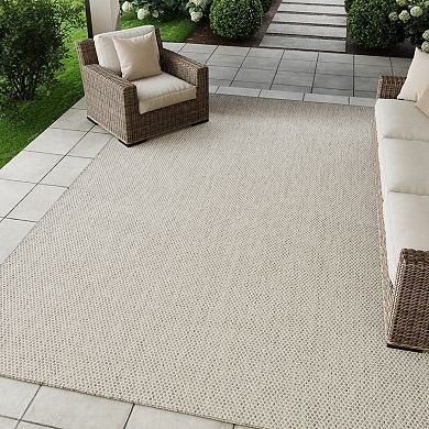Nourison Courtyard Modern Geometric Indoor Outdoor Rug