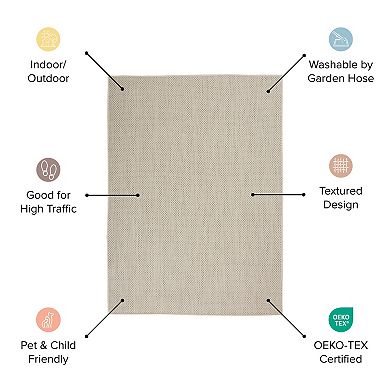 Nourison Courtyard Modern Geometric Indoor Outdoor Rug