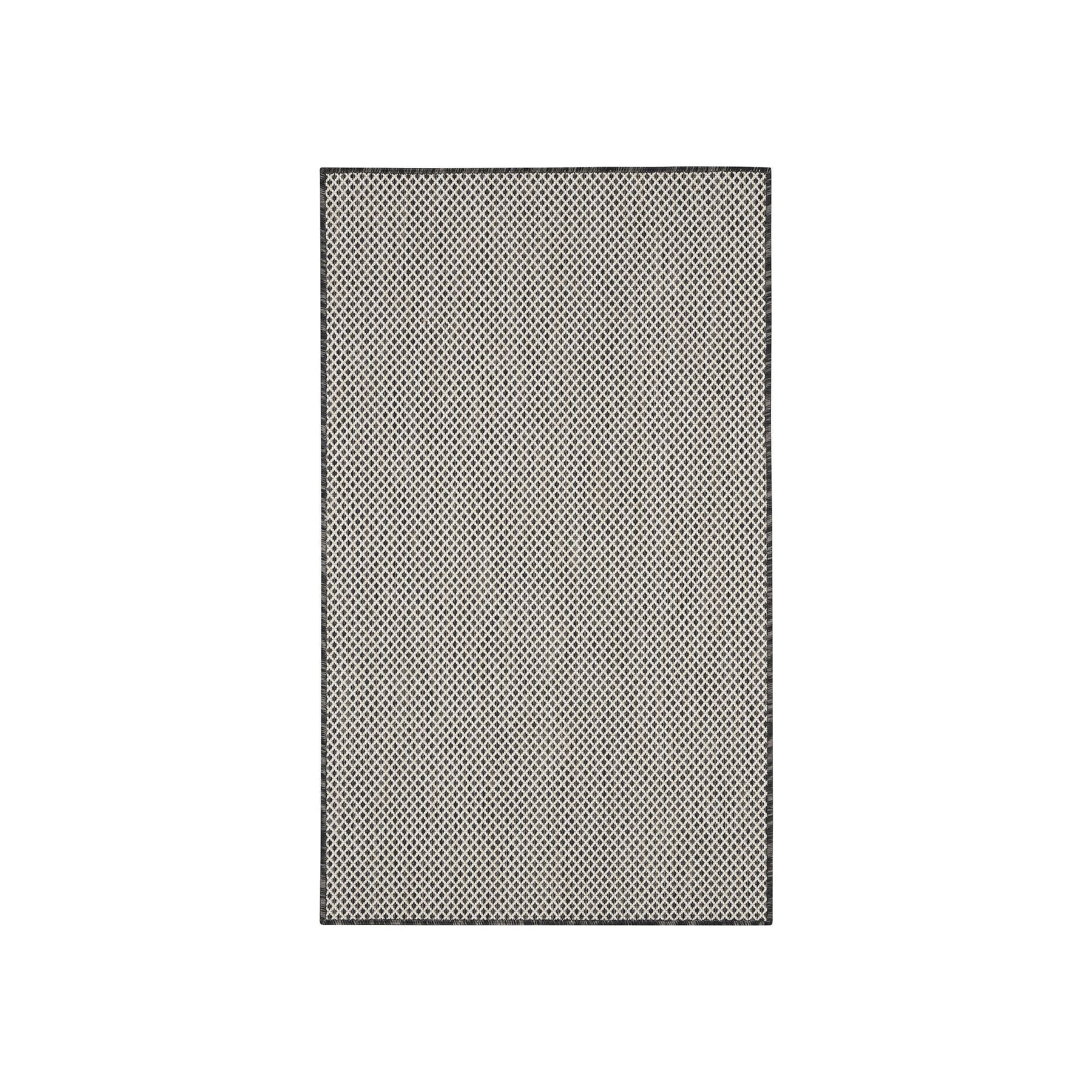 Nourison Courtyard Modern Geometric Indoor Outdoor Rug, Ivory Grey